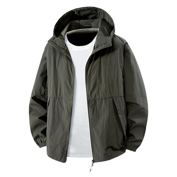 Men's Loose Fit Hooded Sun Protective Jacket UV Protection, Suitable for Summer Outdoor Activities, Comfortable
