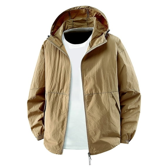Men's Loose Fit Hooded Sun Protective Jacket UV Protection, Suitable for Summer Outdoor Activities, Comfortable