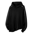 thumbnail image 1 of Men's Loose Fit Hooded Sweatshirt, Long Sleeve Pullover with Pocket and Raglan Sleeves, Solid Color Casual Wear for Men, Perfect for Outdoor Activities and Daily Use, 1 of 4