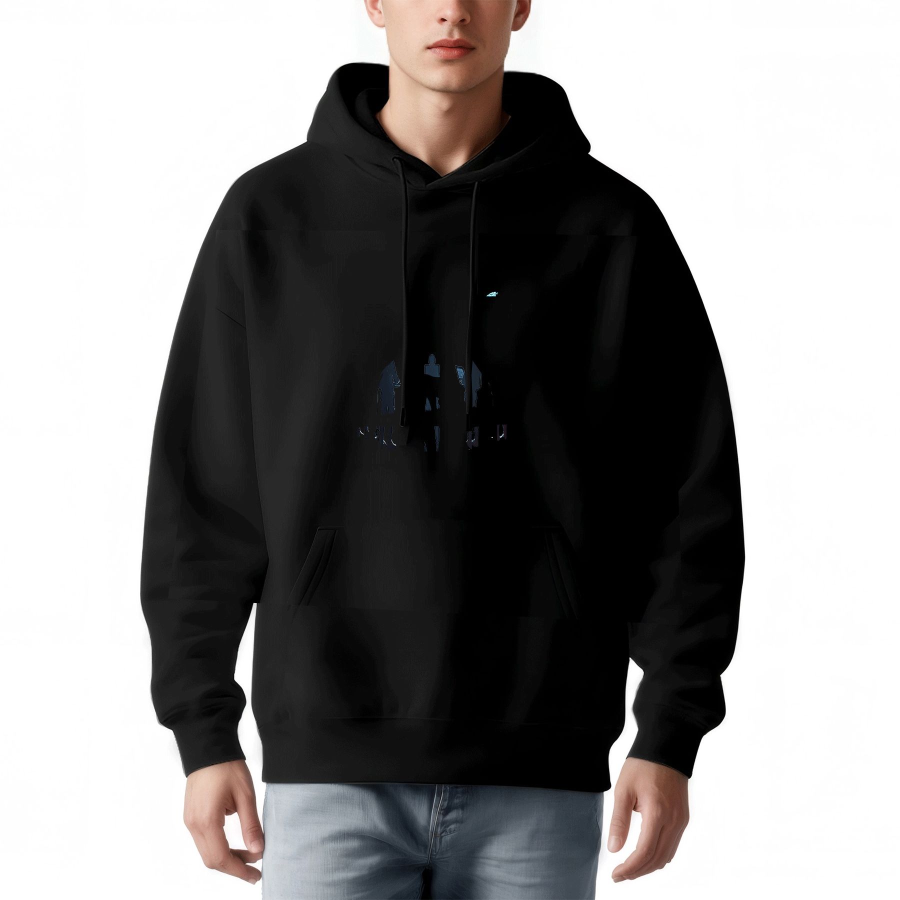 Men's Loose Fit Hoodie - Long Sleeve Pullover Sweatshirt with Pockets ...
