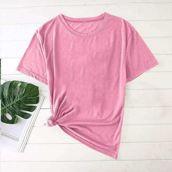 Men's Loose Fit Lightweight Short-Sleeve T-Shirt Short Sleeve Top Blouses Pink XXXL