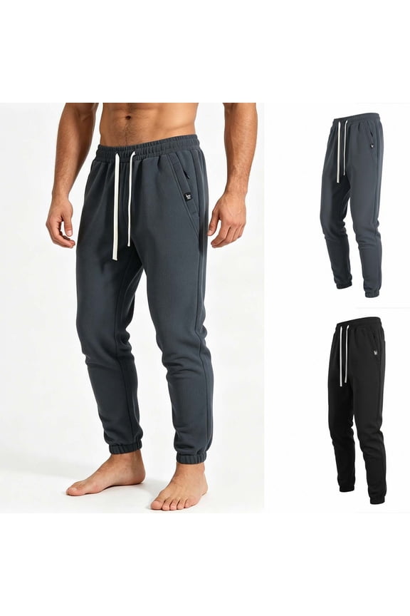 Men's Loose Fit Sports Running Trousers, Joggers, Pants, Elastic Waist Drawstring Straight Leg, Quick Dry Breathable Lightweight, Gym Workout Casual Daily Fitness, Activewear