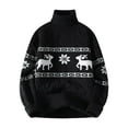 thumbnail image 1 of Men's Loose Fit Turtleneck Christmas Sweater Casual Knitted Twisted Long Sleeve Pullover Sweaters Top, 1 of 7