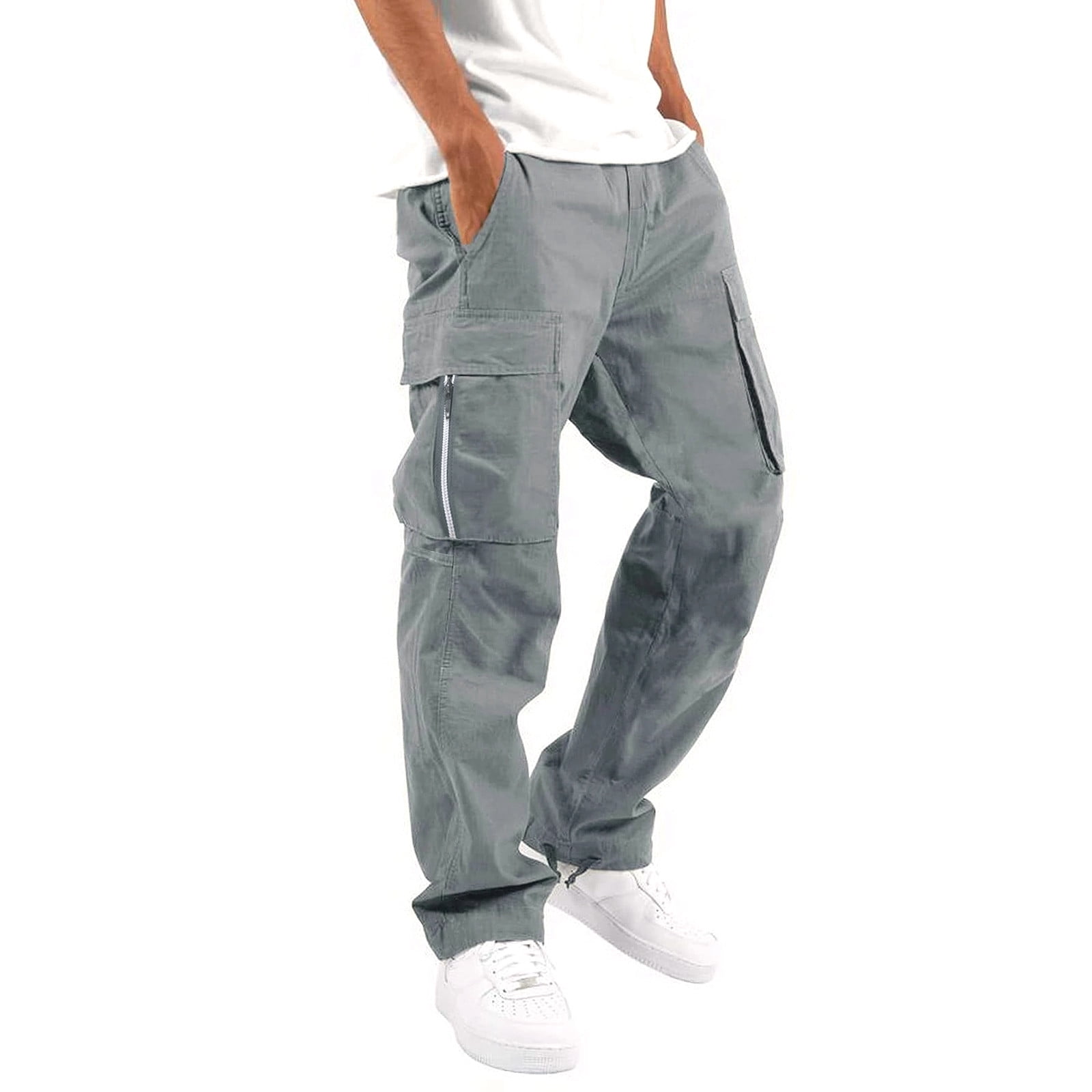 Men's Loose Plus Size Sports Harlem Pants Nine Pants Casual Cargo Pants ...