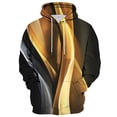 thumbnail image 1 of Men's Loose Printed Hooded Sweatshirt Men's Casual Fashion Sports Sweatshirt XL Yellow, 1 of 3