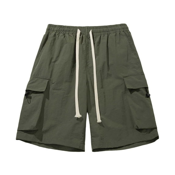 Men's Loose Quick Drying Work Shorts Outdoor Pocket Nylon Shorts, Four Pocket Models, Suitable for Sports and Outdoor Recreation, Lightweight and Stretchable, Multiple Sizes