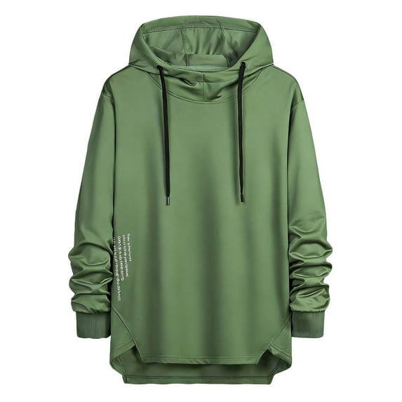 Men's Loose Solid Color Casual Top Sports Long Sleeved Hooded Men's Hoodie