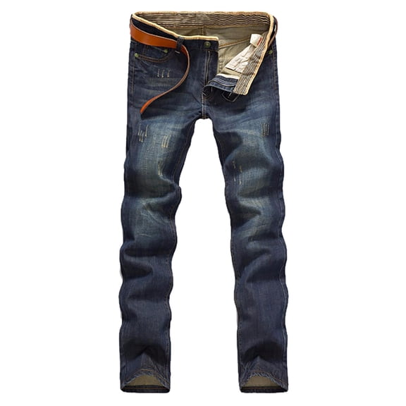 Men's Loose Straight Fit Jeans Comfort Stretch Denim Straight Leg Relaxed Fit Jeans Trendy Loose Jean Pants