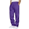 thumbnail image 1 of Men's Loose Sweatpants Straight Leg Casual Sweat Pants Drawstring Elastic Waist Workout Gym Jogger with Pockets, 1 of 5