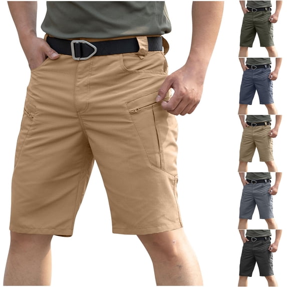 Men's Loose Waterproof Multi-Pocket Work Pants, Cargo Trousers, Elastic Waist Straight Leg, Quick Dry Breathable, Hiking Fishing Construction, Outdoor Workwear | AESTIVO,Navy 2XL