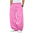 thumbnail image 1 of Men's Loose Wide Leg Pants Drawstring Waist Loose Sweatpants with Pockets, 1 of 9