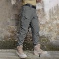 thumbnail image 1 of Men's Loose Work Pants Multi-Pocket Utility Stretch Durable Outdoor Trousers, 1 of 9