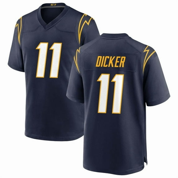 Men's Los Angeles C Dicker 11 Navy Stitched T-Shirts Sports Player Game Top, Large