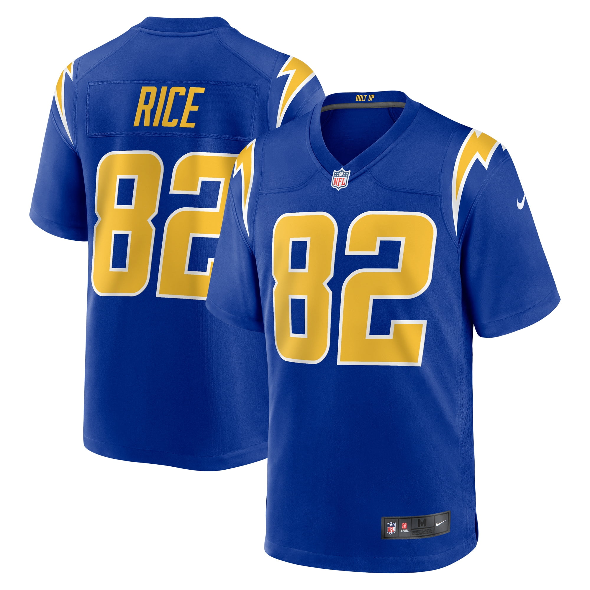 Men's Los Angeles Cha_rgers Brenden Rice Royal 2024 NFL Draft 2nd