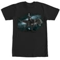 thumbnail image 1 of Men's Lost Gods Abraham Lincoln Space T. Rex Graphic Tee Black Small, 1 of 4