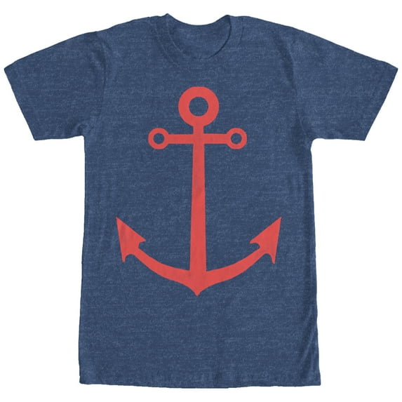 Men's Lost Gods Admiralty Anchor Graphic Tee Navy Blue Heather X Large