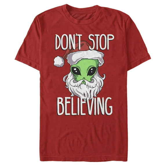 Men's Lost Gods Aliens Believe Graphic Tee Red Medium