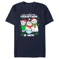 thumbnail image 1 of Men's Lost Gods All I Want for Christmas Is Mew  Graphic Tee Navy Blue 2X Large, 1 of 5