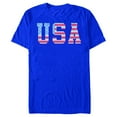 thumbnail image 1 of Men's Lost Gods American Flag Letters USA Graphic Tee Royal Blue X Large, 1 of 4