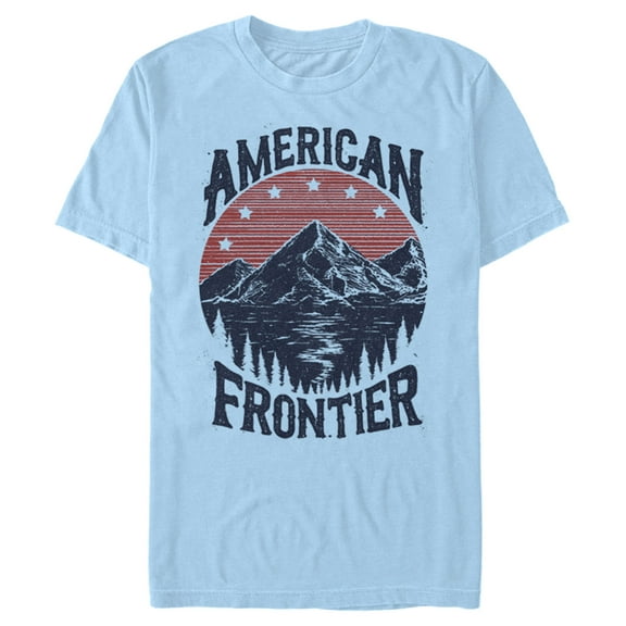Men's Lost Gods American Frontier  Graphic Tee Light Blue Medium