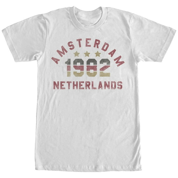 Men's Lost Gods Amsterdam Netherlands 1982 Graphic Tee White Small