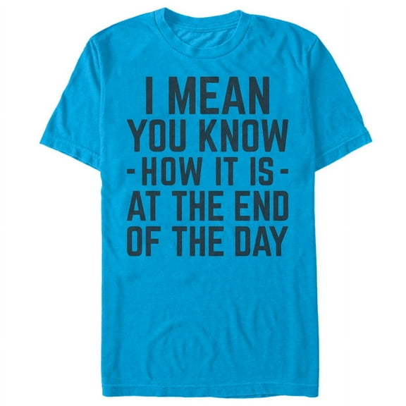Men's Lost Gods At the End of the Day  Graphic Tee Turquoise Medium