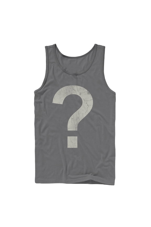 Men's Lost Gods Awesome Question Mark Tank Top Charcoal Large