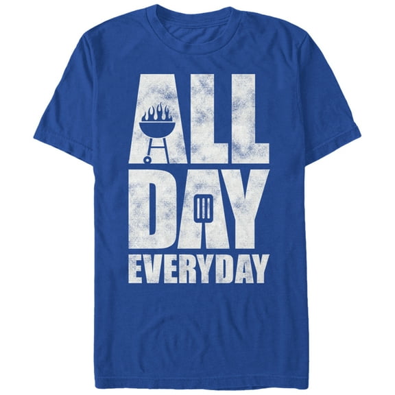 Men's Lost Gods BBQ All Day Every Day  Graphic Tee Royal Blue Small