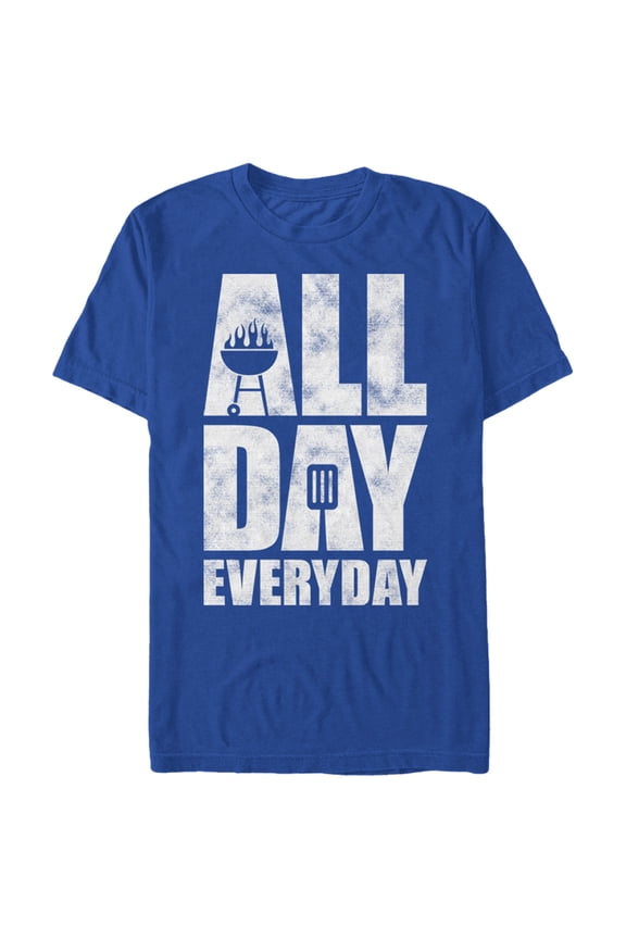 Men's Lost Gods BBQ All Day Every Day  Graphic Tee Royal Blue Small