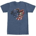 thumbnail image 1 of Men's Lost Gods Bald Eagle American Flag  Graphic Tee Navy Blue Heather X Large, 1 of 3