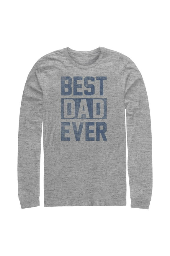 Men's Lost Gods Best Dad Ever Distressed Long Sleeve Shirt