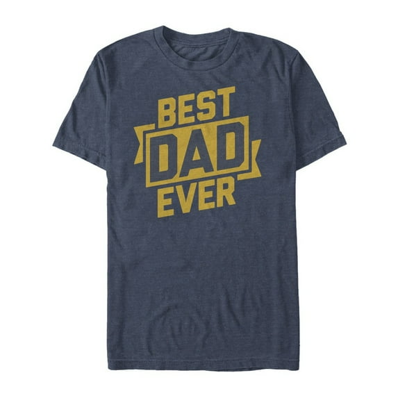 Men's Lost Gods Best Dad Ever Graphic Tee Navy Blue Heather Large