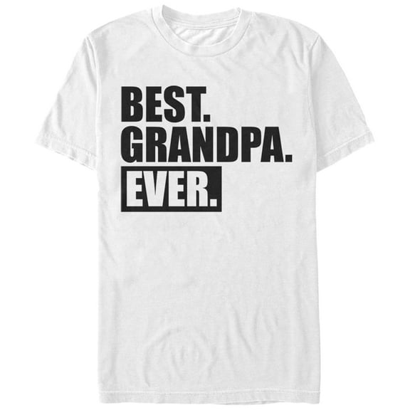 Men's Lost Gods Best Grandpa Ever Block  Graphic Tee White Large