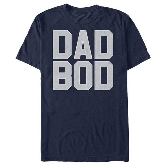 Men's Lost Gods Bold Dad Bod  Graphic Tee Navy Blue X Large