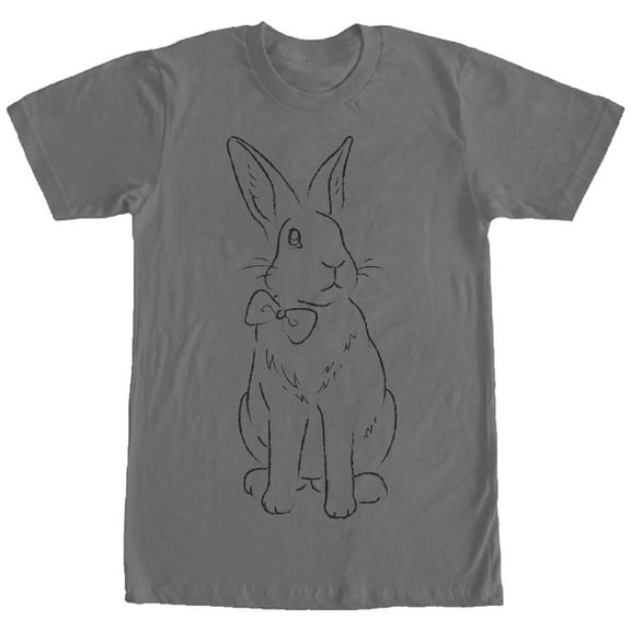 Men's Lost Gods Bowtie Rabbit  Graphic Tee Charcoal 2X Large