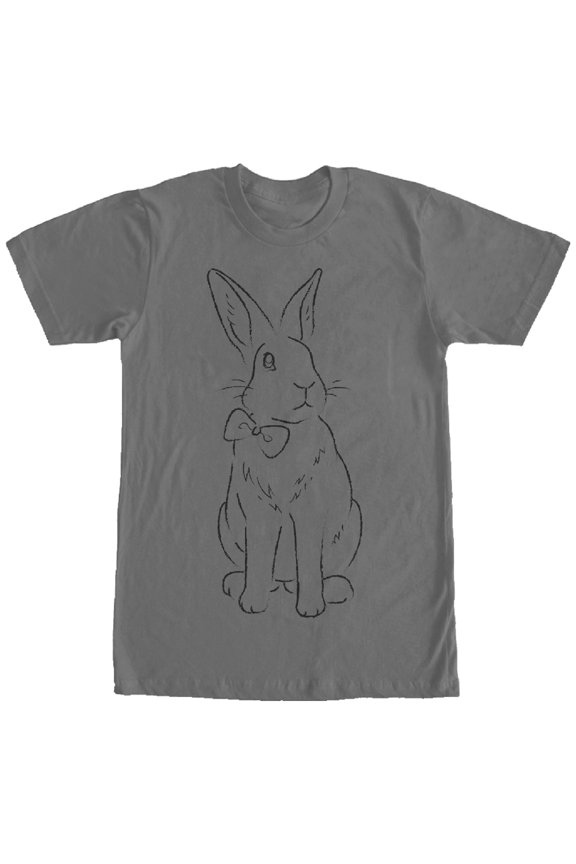 Men's Lost Gods Bowtie Rabbit Graphic Tee Charcoal Medium
