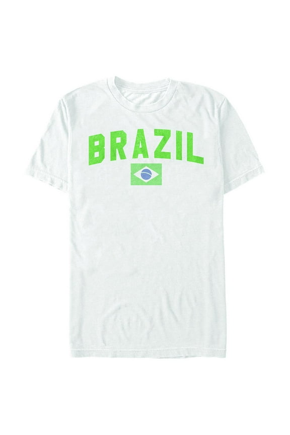 Men's Lost Gods Brazil Flag Graphic Tee White Small