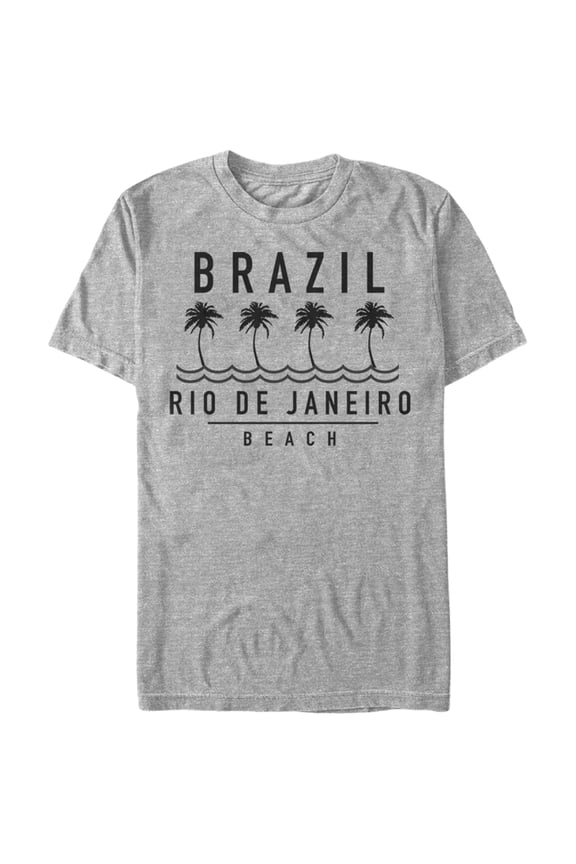 Men's Lost Gods Brazil Rio de Janeiro Beach  Graphic Tee Athletic Heather Large