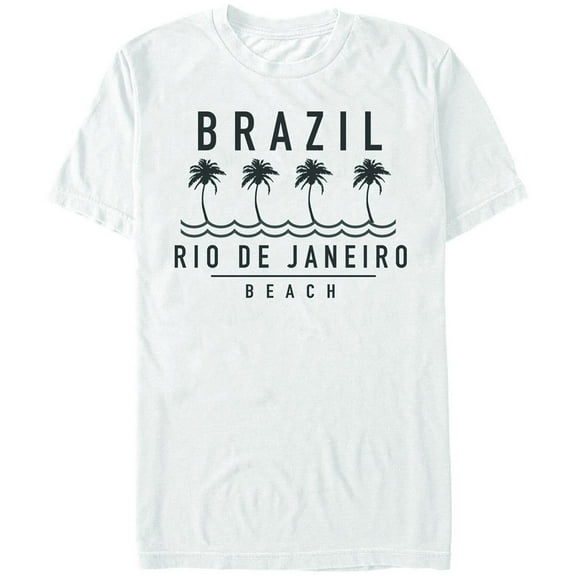 Men's Lost Gods Brazil Rio de Janeiro Beach Graphic Tee White X Large