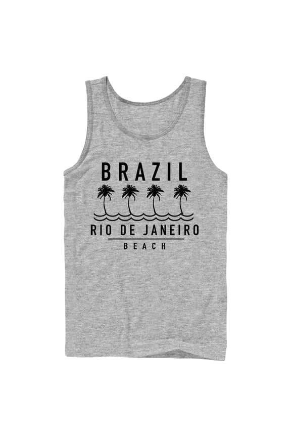 Men's Lost Gods Brazil Rio de Janeiro Beach Tank Top Athletic Heather Large
