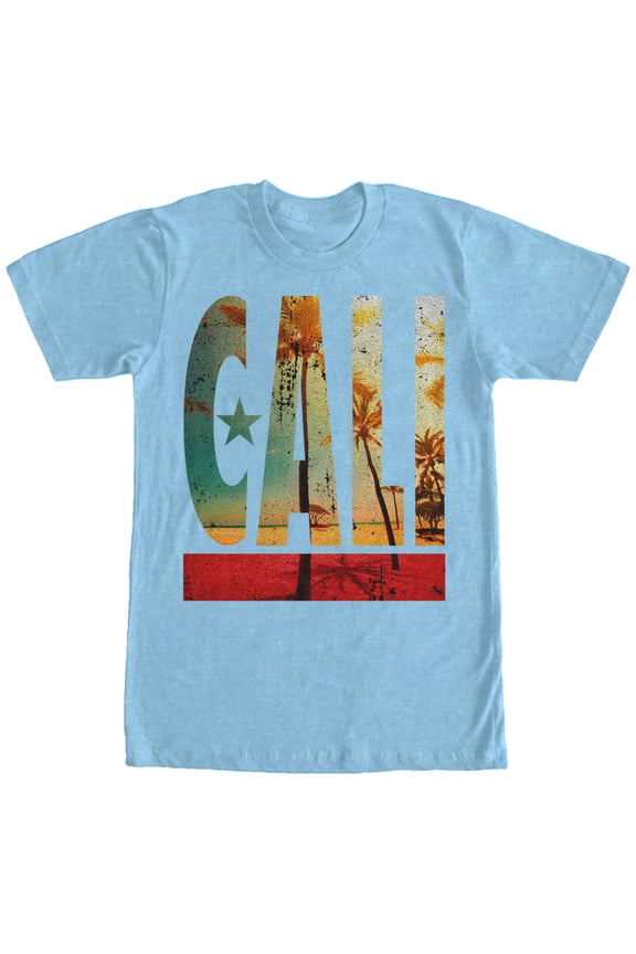 Men's Lost Gods Cali Flag Palm Trees Graphic T-Shirt