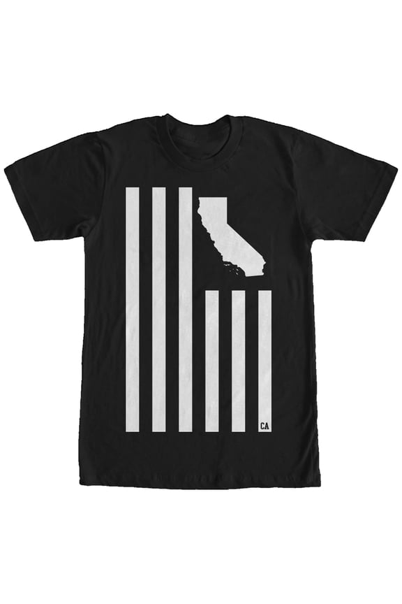 Men's Lost Gods California American Flag Graphic Tee Black Medium