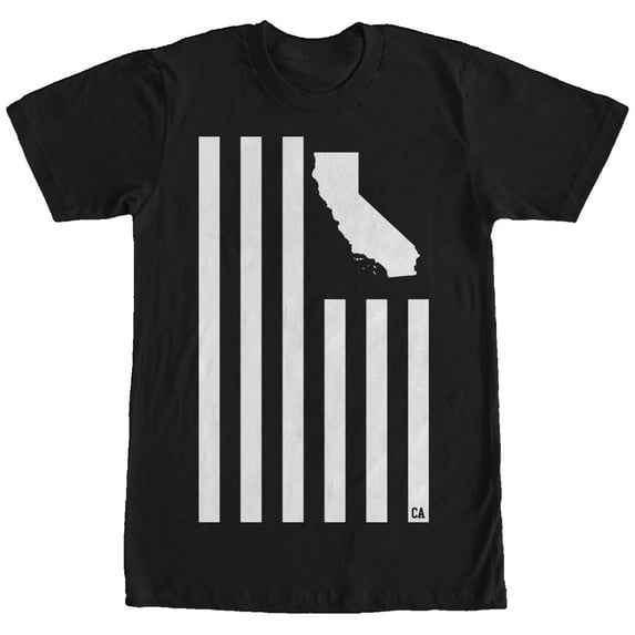 Men's Lost Gods California American Flag Graphic Tee Black Small