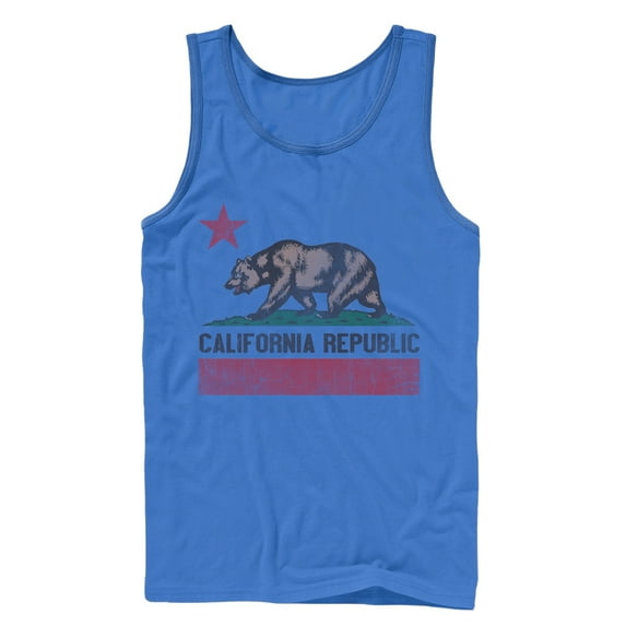 Men's Lost Gods California Flag Tank Top Royal X Large