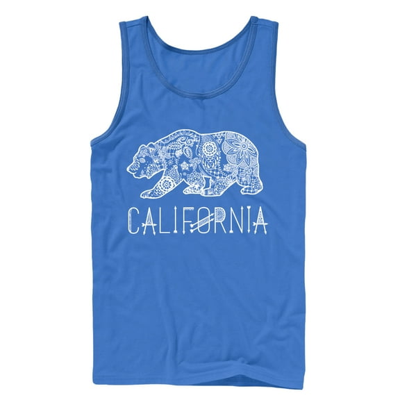 Men's Lost Gods California Henna Bear  Tank Top Royal X Large