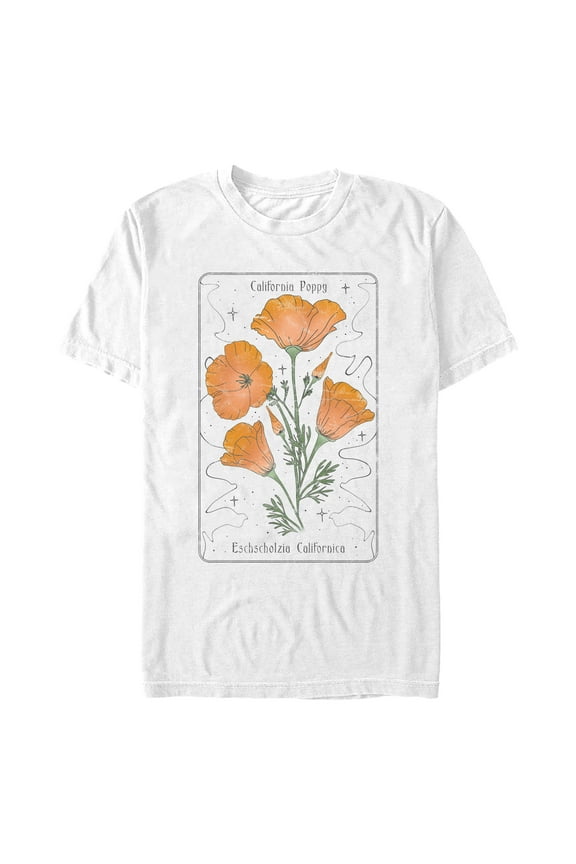 Men's Lost Gods California Poppy Tarot Graphic T-Shirt
