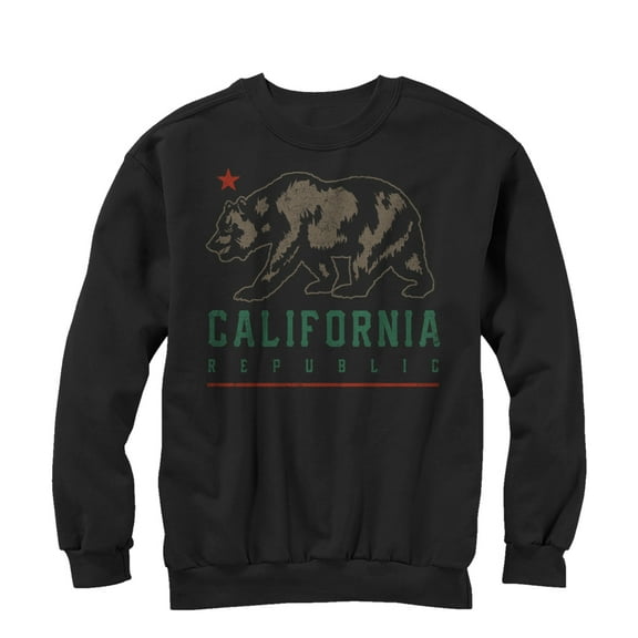 Men's Lost Gods California Republic Bear Shadow  Sweatshirt Black Large