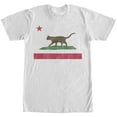 thumbnail image 1 of Men's Lost Gods Cat California Flag  Graphic Tee White Large, 1 of 4