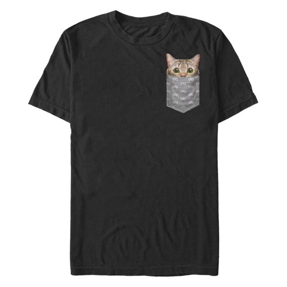 Men's Lost Gods Cat Faux Pocket Graphic T-Shirt