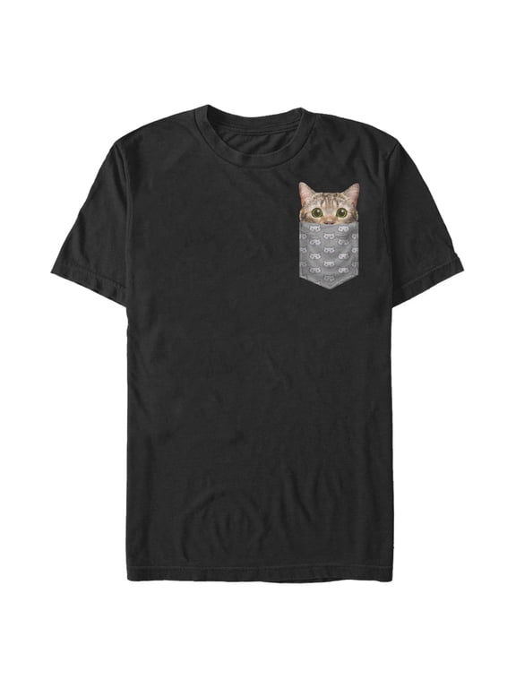 Men's Lost Gods Cat Faux Pocket Graphic T-Shirt